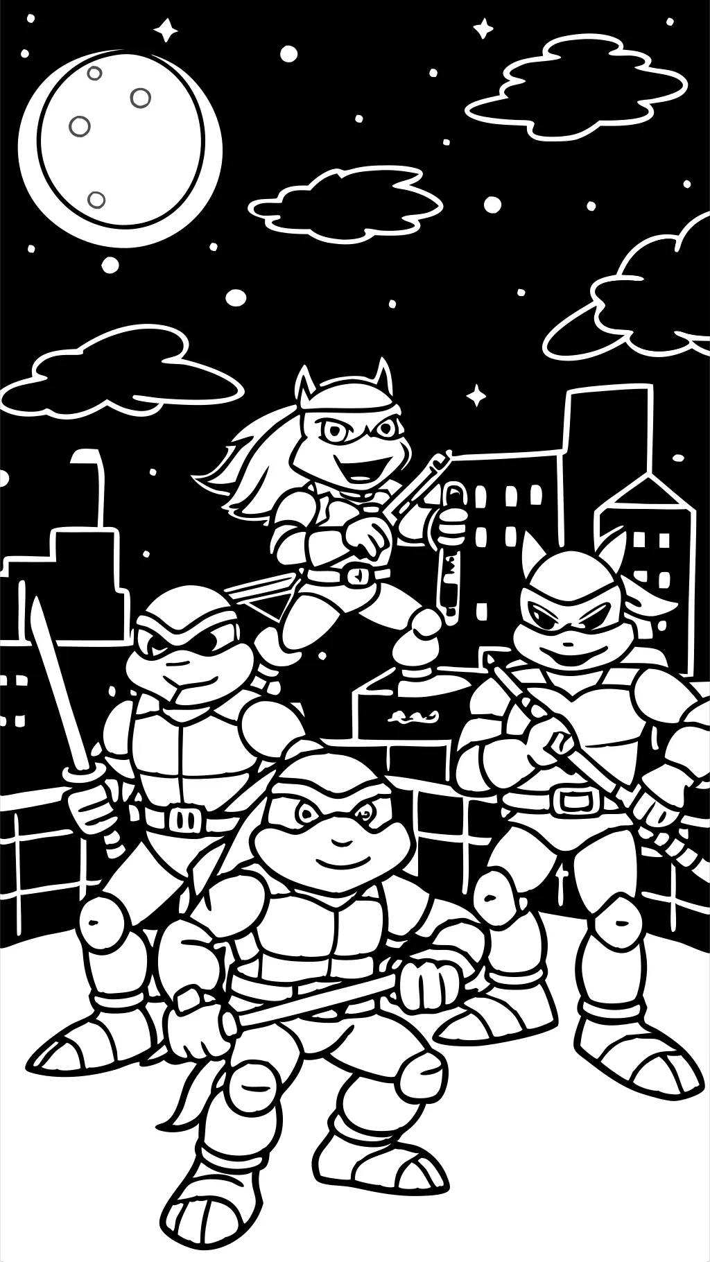 TMNT Midnight Fanart Páginas para colorear